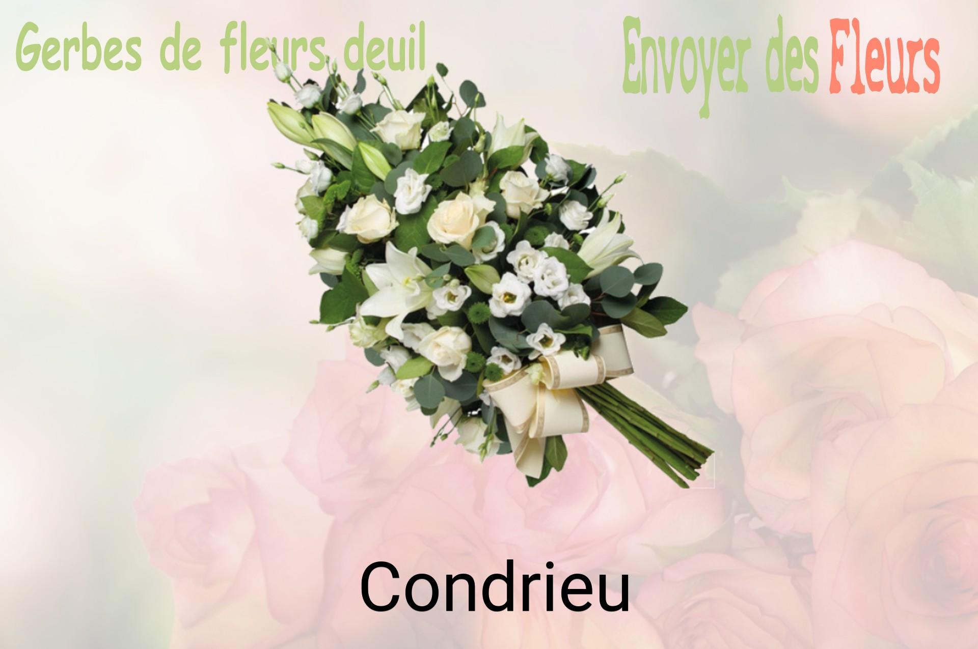 Gerbe de fleurs de deuil livrée à Condrieu